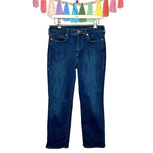 True Religion Dark Wash Straight Leg Denim Jeans Size 30 Women’s - Picture 2 of 13